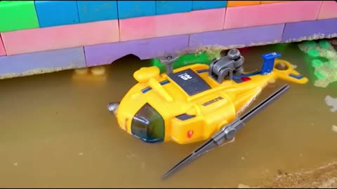 Toy Construction Zone: Excavator & Dump Truck Bridge Build