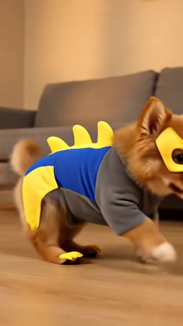 Puppie dressed as Wolverine