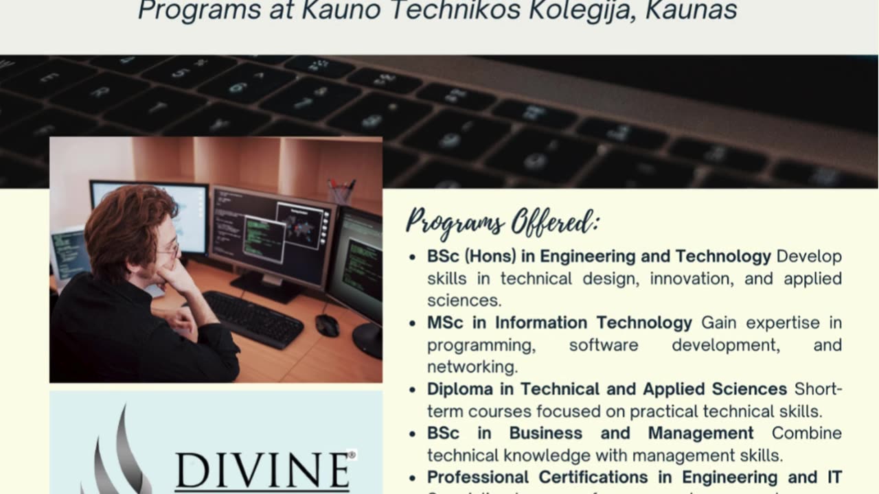 Boost your future with Kauno Technikos Kolegija & Divine Associates Ltd.