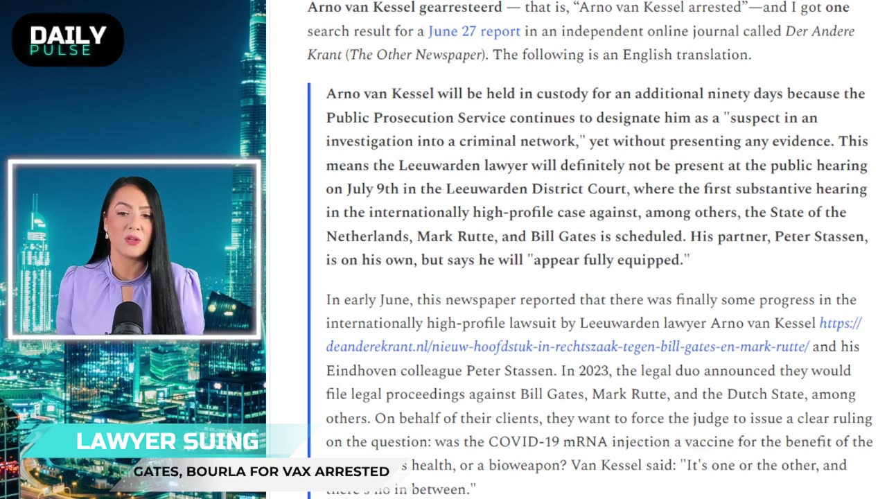DISTURBING: A top lawyer who is suing Bill Gates and Pfizer CEO Albert Bourla has disappeared