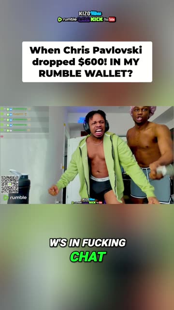 Kizovibes Epic Reaction for Gifts from Chris Pavlovski to Rumble Wallet 😂💚