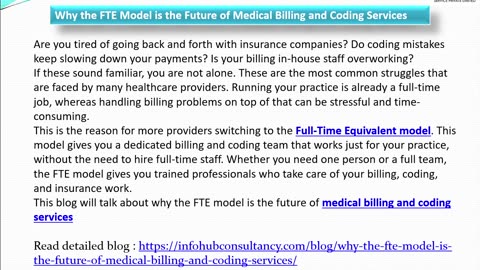 Why the FTE Model is the Future of Medical Billing and Coding Services