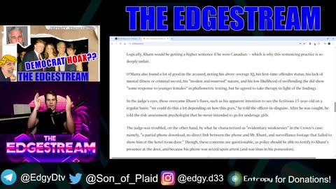 Epstein: The Democrat Hoax?? - The EdgeStream (2025-07-16)