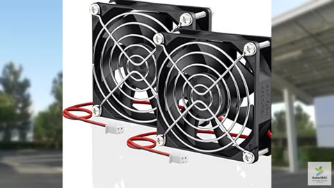 GDSTIME 2 Pack 80mm x 80mm x 25mm 12V DC Brushless Cooling Fan 2Pin