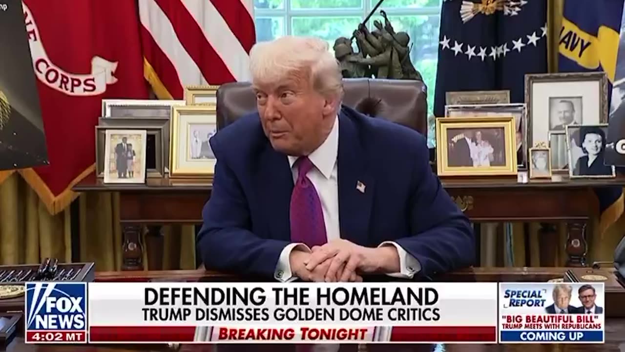 President Trump says a state-of-the-art U.S. missile defense system should be fully operational by the end of his term,