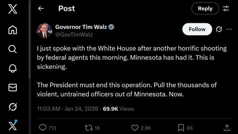 BREAKING: ICE SHOOTING IN MINNESOTA, Tim Walz Demanding The Operation To End