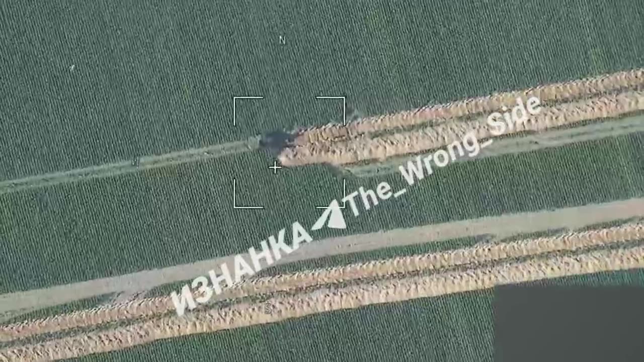 Lancet Drone Hit a Ukrainian Engineering Construction Vehicle While Building a Trench