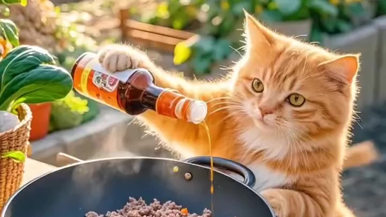 Chef's Cat Cooking