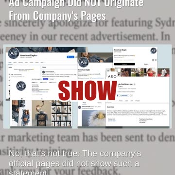 Fact Check: FAKE American Eagle Statement About Sydney Sweeney Ad Did NOT Originate From Company