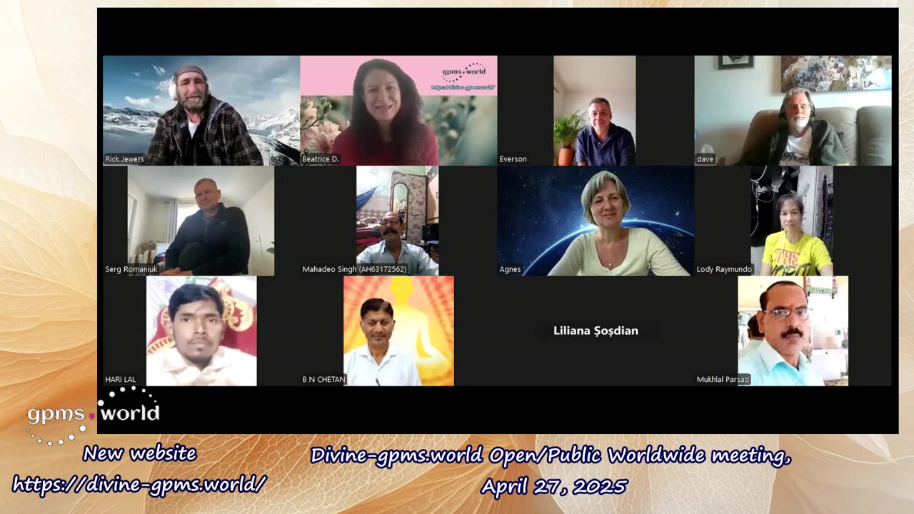 Divine-gpms.world Open_Public Worldwide meeting, April 27, 2025