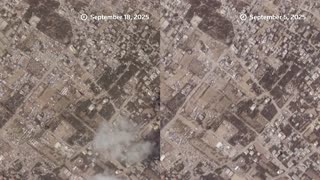 Satellite imagery shows crowds on road, new tents in southern Gaza