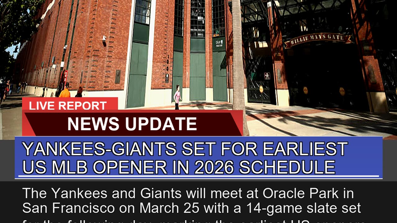 Yankeesgiants Set for Earliest US Mlb Opener in