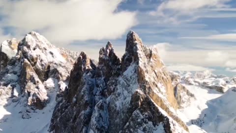 The Dolomites are a mountain range in the Eastern Alps, Italy. Nature 4K videos