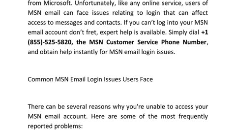 MSN Customer Service +1 (855)-525-5820 Phone Number Maryland │ MSN Email Login Issues