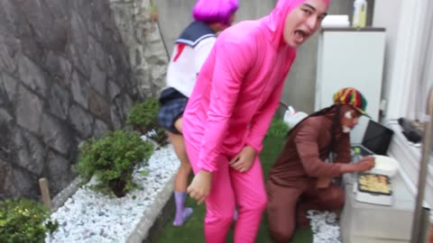 PINK GUY COOKS TAKOYAKI AND RAPS