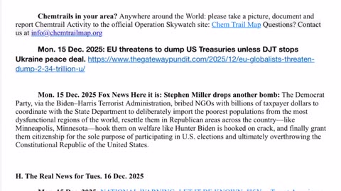 Judy Byington- Un-Redacted 12.17.25 - Trump to Address the Nation Tomorrow Night, Cliton Avade Dec