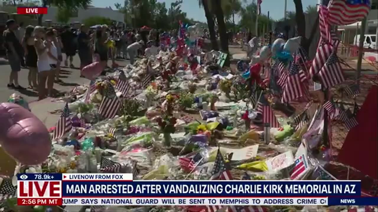 Man arrested for vandalizing Charlie Kirk