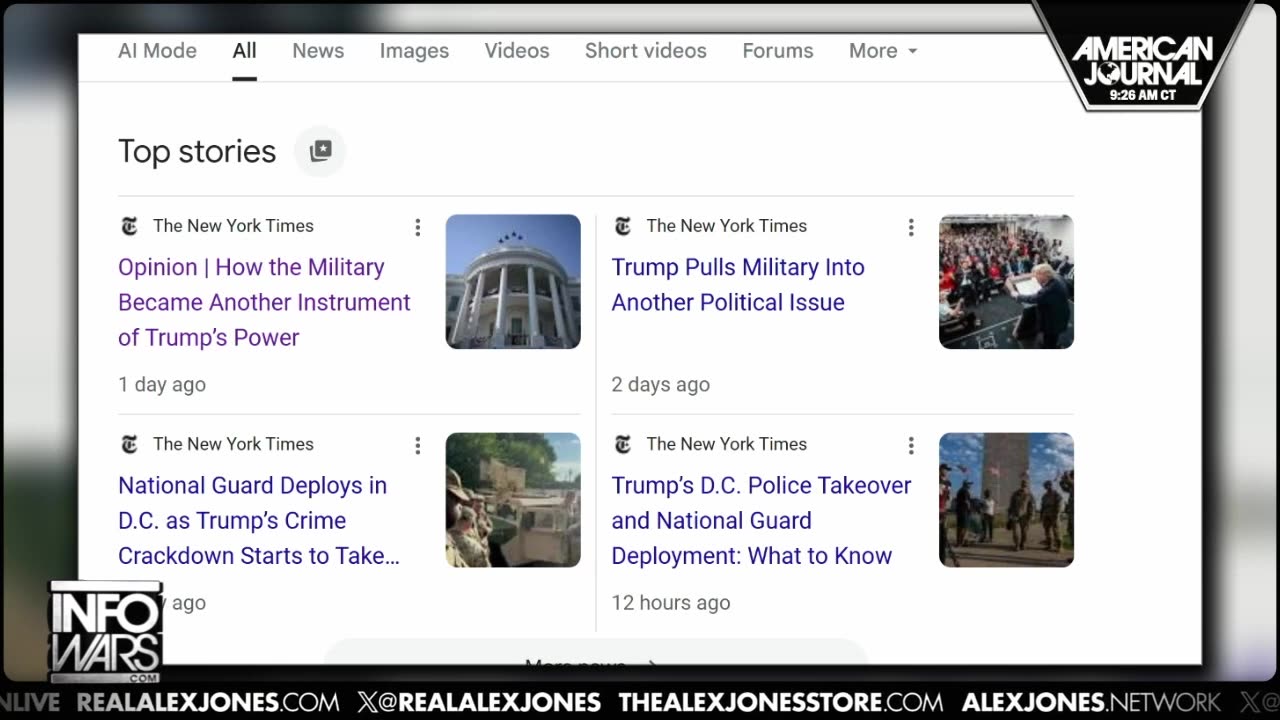 THE AMERICAN JOURNAL - 8/14/2025: Infowars Is Under Attack! Democrat State Judge Ignores Federal Court to Capture Alex Jones Operation’s Studios & Assets