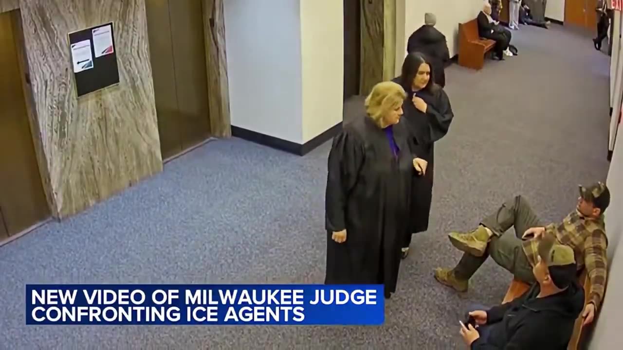 New video shows " Judge" Hannah Dugan helping a illegal alien escape and avoid ICE