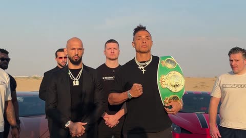 Andrew Tate and Chase DeMoor face off ahead of their fight on December 20.