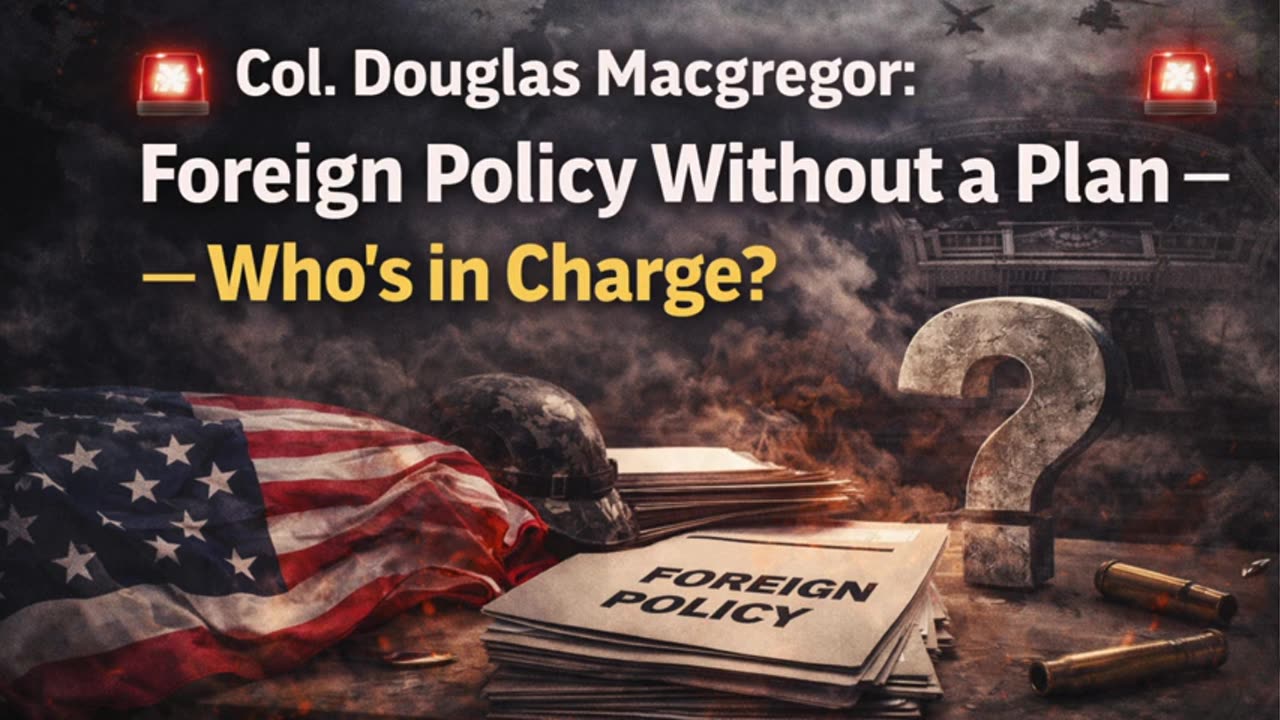 🚨 Col. Douglas Macgregor: Foreign Policy Without a Plan — Who’s in Charge? 🚨