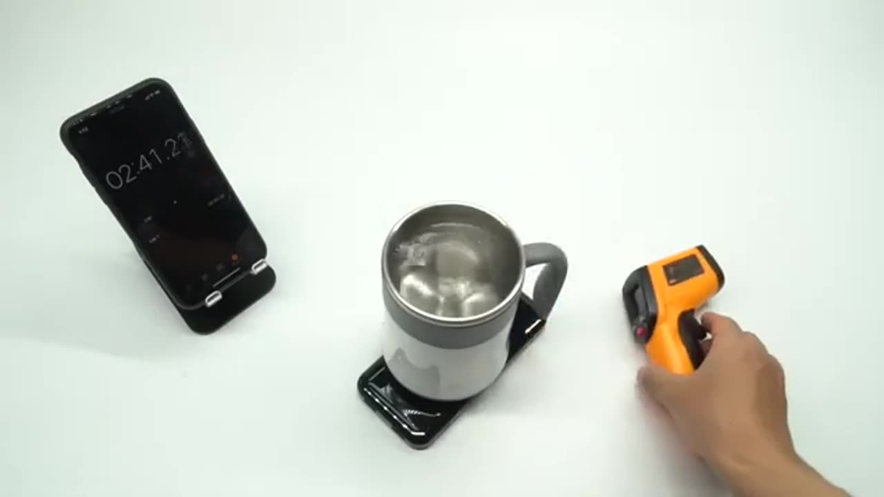 Self Stirring Coffee Mug_ Heating