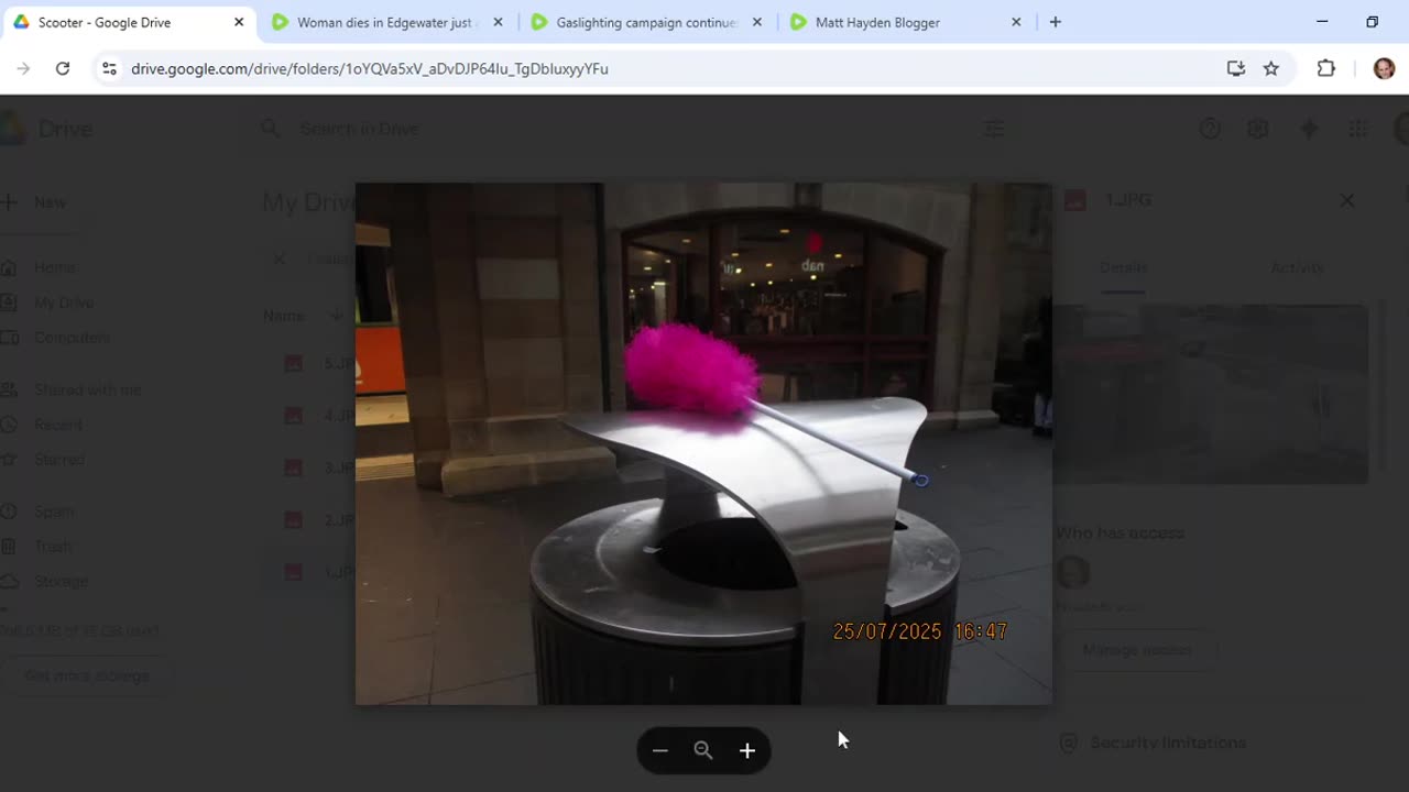 Operation Crazy Cooker: Blue scooter and pink feather duster hark back to videos I made