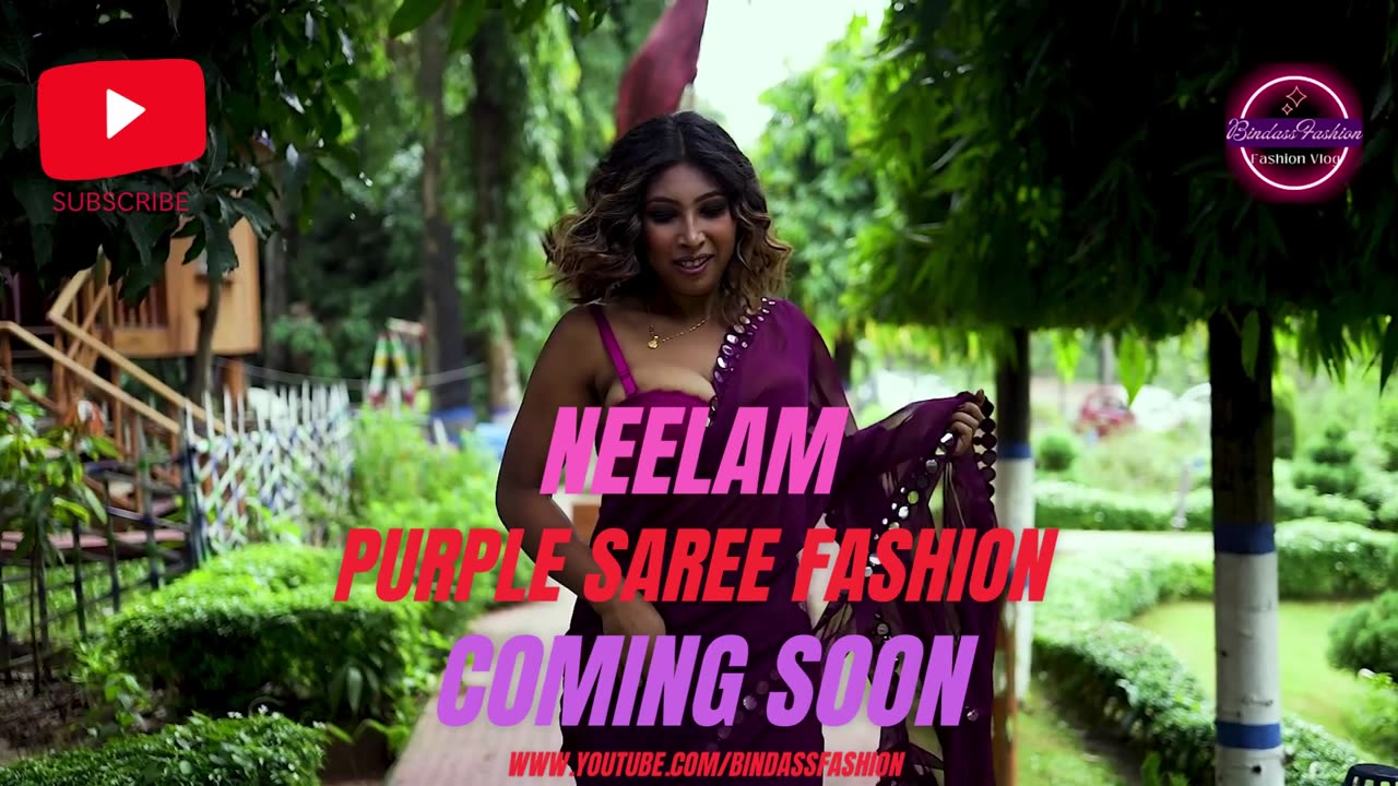 NEELAM IN PURPLE SAREE