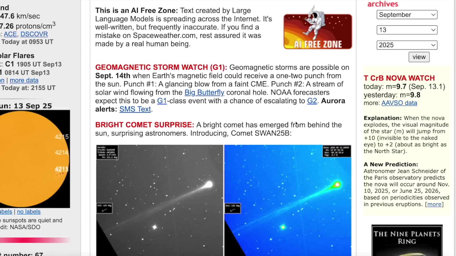 SURPRISE object sneaks out from behind sun! Headed towards EARTH