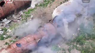 Ukrainians Hunting Russians Inside of Massive Disused Pipeline