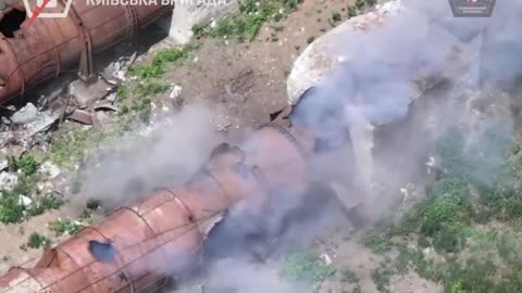 Ukrainians Hunting Russians Inside of Massive Disused Pipeline