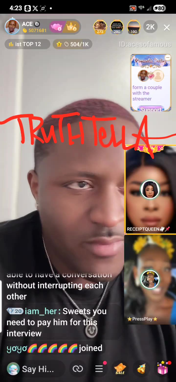 ACESOFAMOUS 3RD SHIFT TELLING A BUNCH OF STORIES ABOUT MRS REGINA, QUEEN TOMIKAY, & TIP BUT NOT SHOWING 1 RECEIPT OR PLAYING 1 RECORDING PROVING ANYTHING & HALF THE TIME NOT EVEN MAKING SENSE