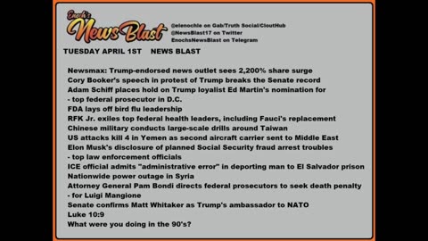 Tuesday April 1, 2025 News Blast