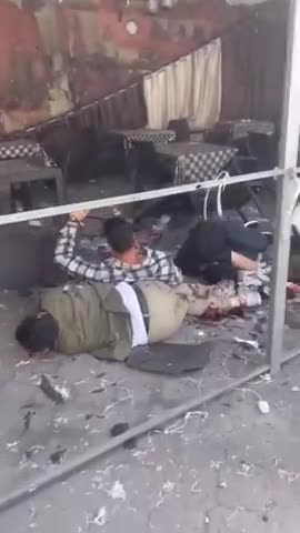 Cafeteria Of Death And Fake Blood! Israel War Hoax