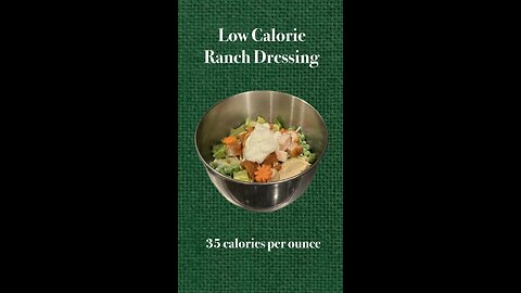 Low Calorie Ranch Dressing