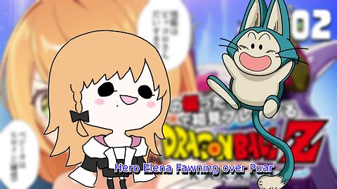 vtuber Elena Yunagi fawning over Puar - Dragon Ball Z Kakarot