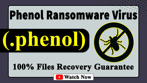|| SOLVED ✅🔘|| Phenol (.phenol) ransomware Virus - removal and Decryption