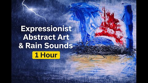 Rainy Focus Hour | Expressionist Abstract Art + Thunder