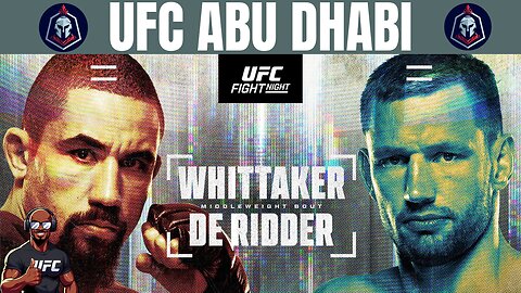 UFC Abu Dhabi Robert Whittaker vs Reinier de Ridder