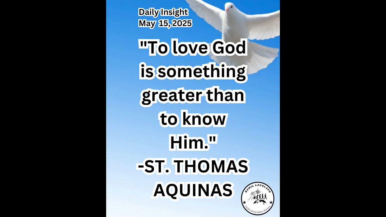 Daily Insight May 15, 2025 #faith #Saints #Insight