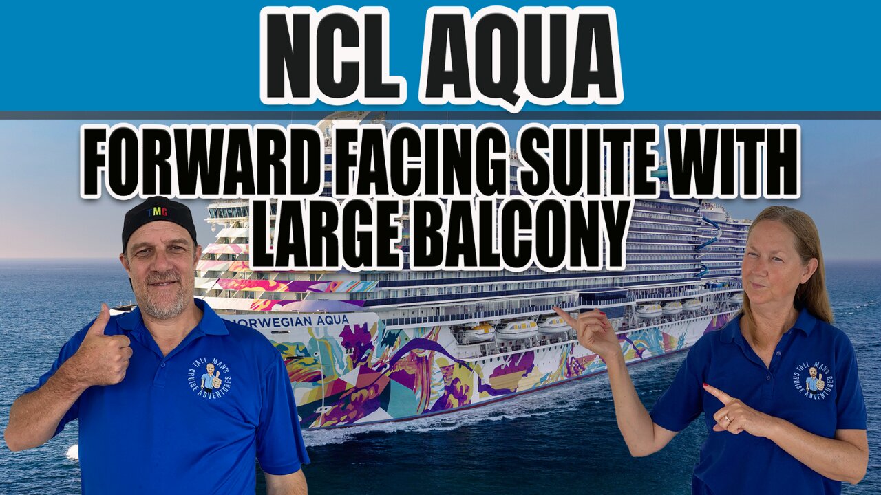 NCL Aqua First Look! Forward Facing Suite with Master Bedroom and Large Balcony Cabin 12104