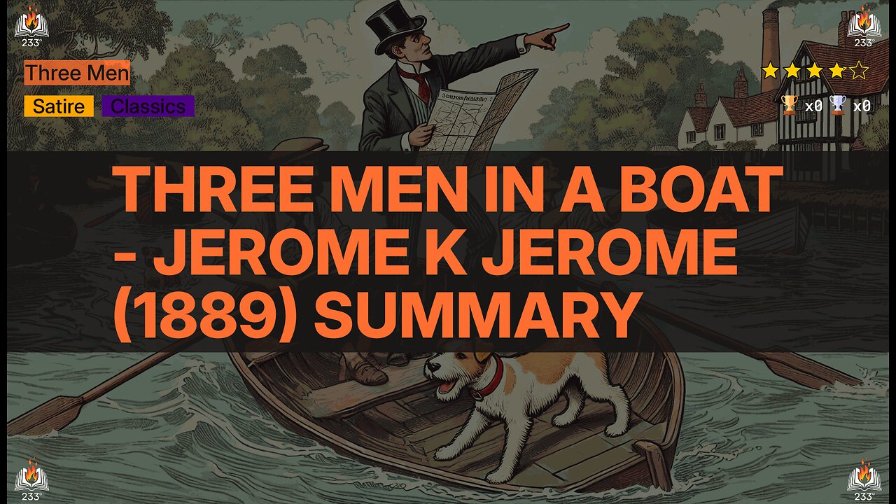 Three Men in a Boat - Jerome K Jerome (1889) Summary (Three Men - 1)
