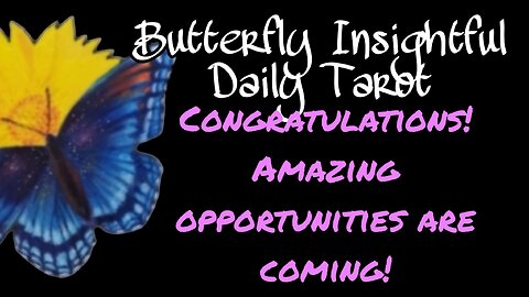 Butterfly Insightful Daily Tarot - Congratulations! Amazing opportunities are coming!