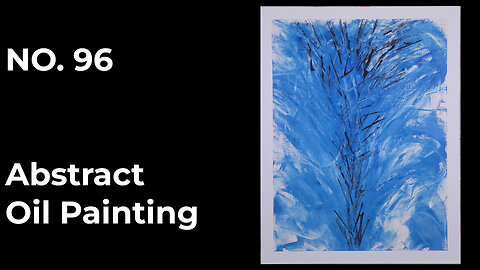 Soothing Abstract Painting Process | Cool Blue Oil + Wax Texture Art