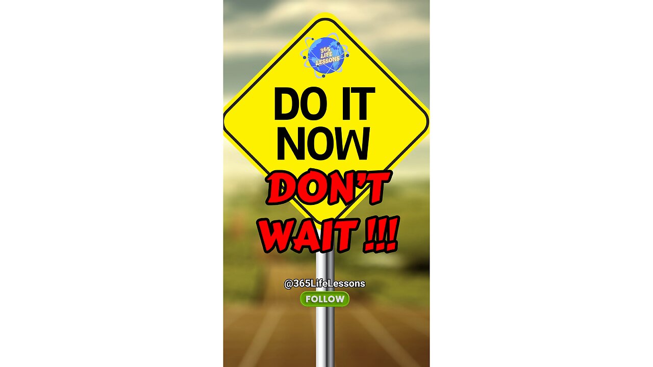 STOP PROCRASTINATING! Take Action NOW or Regret FOREVER! | Powerful Life Lesson