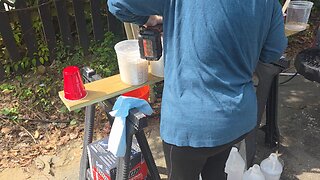 RV Faux Marble Floor Epoxy Pour