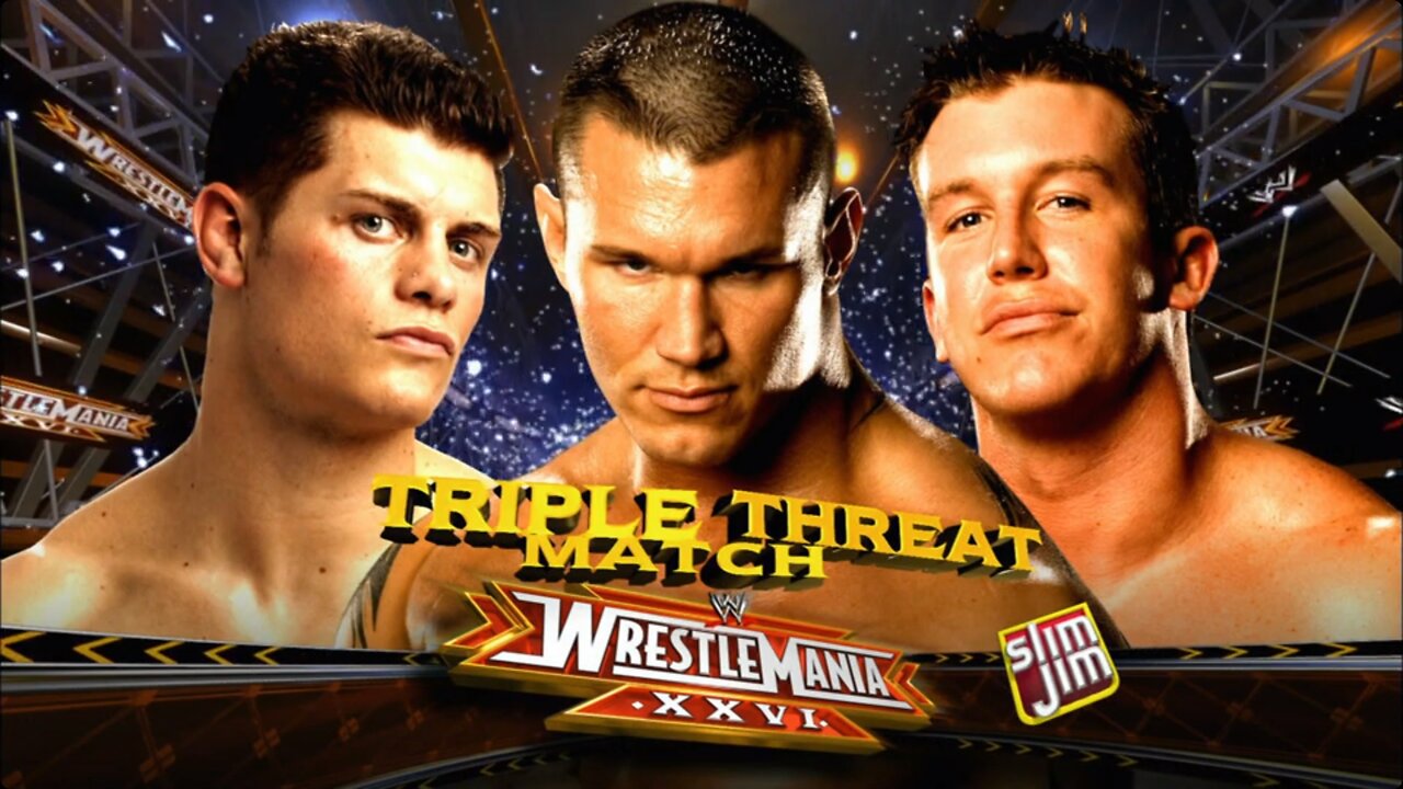 Randy Orton vs Cody Rhodes vs Ted DiBiase Jr. Wrestlemania 26 Highlights