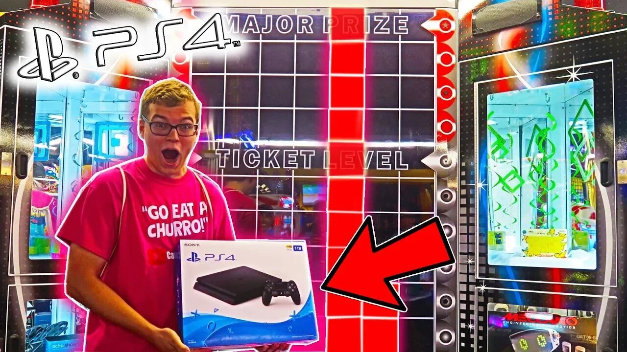 I WON A PS4 AT THE ARCADE!!!