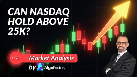 Can $NASDAQ Hold Above 25K? Live Trading 12/15/2025
