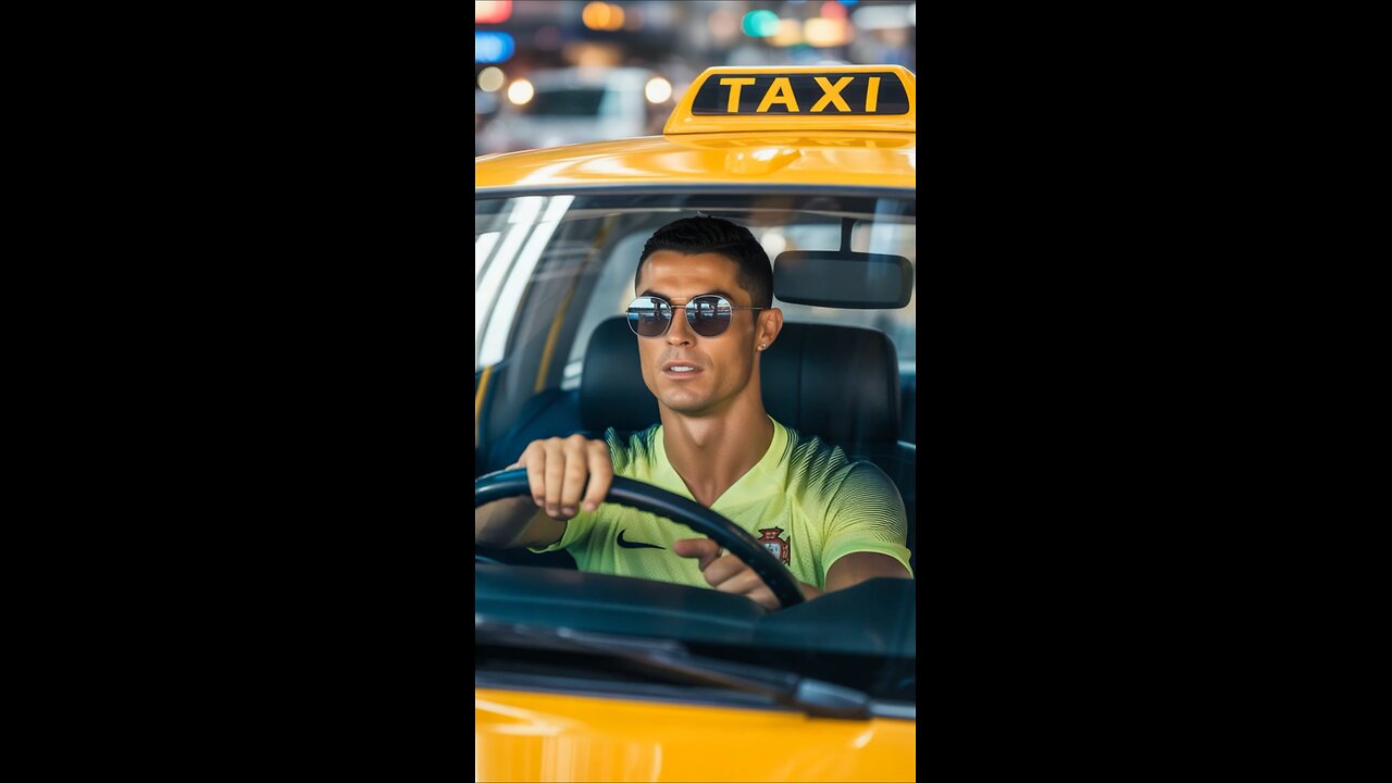 Ronaldo is working in a taxi😂😂